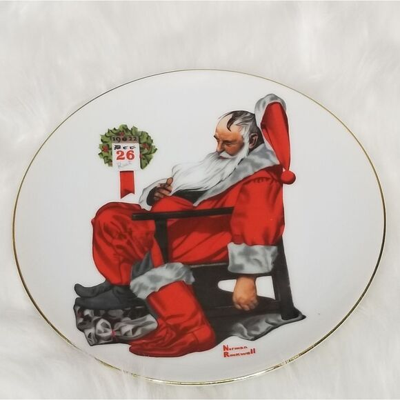 Norman Rockwell The Day After Christmas Santa Claus Collector Plate - Picture 1 of 6
